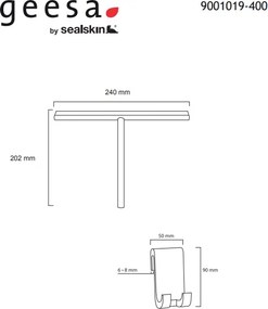 Geesa Sealskin 9001018 Chrome - Καθαριστήρας τζαμιών καμπινας