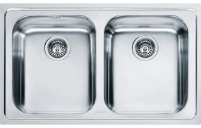 Franke Logica LLL 620 Inox Σαγρέ Ανοξείδωτος Νεροχύτης 80cm