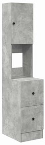 vidaXL Ντουλάπα Κουζίνας Γκρι 35 x 50 x 180 εκ. Επεξεργασμένο ξύλο
