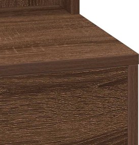 vidaXL Τραπέζι περιποίησης με ράφι Καφέ δρυς 75,5 x 41 x 135 εκ.