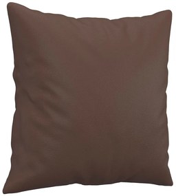 vidaXL Μαξιλάρια Διακοσμητικά 2 τεμ. Καφέ 40 x 40 εκ. Συνθετικό Δέρμα