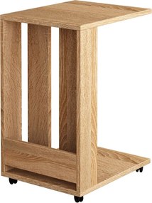 Τραπεζάκι βοηθητικό Edi Megapap χρώμα sapphire oak 37x45x60εκ.