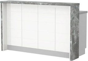 Πάγκος νησίδας Hudson-Μήκος: 160 εκ.-Λευκό-Siena Marble
