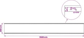 vidaXL Μουσαμάς με Ύφανση Leno Λευκός 2 x 15 μ. 260 γρ./μ²