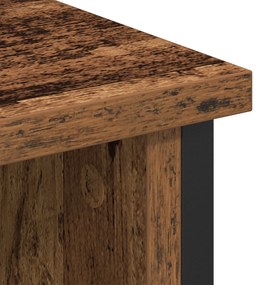 vidaXL Ντουλάπι τηλεόρασης παλιού ξύλου 100x35x45 εκ. Κατασκευασμένο από ξύλο και χάλυβα