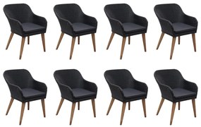 vidaXL Σετ Τραπεζαρίας Κήπου 9 τεμ. Μαύρο από Συνθετικό Ρατάν