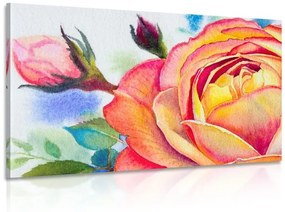 Εικόνα με τριαντάφυλλα σε αποχρώσεις του ροζ - 120x80