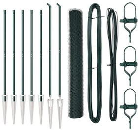 vidaXL Στύλος Περιφράξεων Πράσινο 10 x 1,4 μ (25 χλστ πλέγμα)