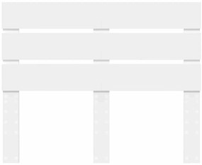 vidaXL Κεφαλάρι με κεφαλάρι Λευκό 120 cm Επεξεργασμένο ξύλο