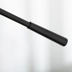 HOMCOM Φωτιστικό δαπέδου σε βιομηχανικό στυλ, ρυθμιζόμενο ύψος, διακόπτης ποδιού; 30 x 30 x 131 cm, Μαύρο