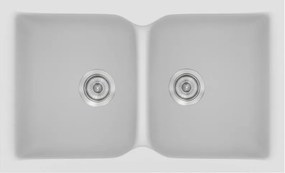 Kitchen Sink Sanitec Classic 322 Inset 81x50 cm Λευκό