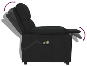 vidaXL Πολυθρόνα Μασάζ με Ανύψωση Μαύρη Υφασμάτινη