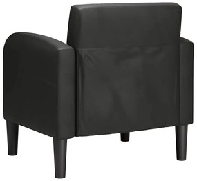 vidaXL Καναπές-καρέκλα με μπράτσα Μαύρο 54 cm Faux Leather