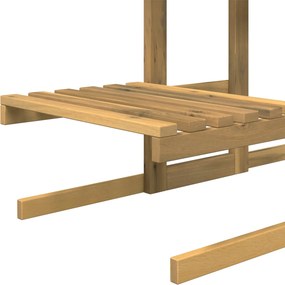vidaXL Βάση φυτών Λευκό 82 x 36 x 60 εκ. Στερεό Ξύλο Ακακίας