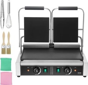 VEVOR Commercial Panini Press Grill Electric Sandwich Maker Plate Flat