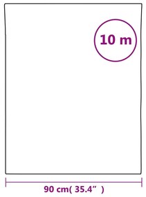 vidaXL Μεμβράνη Παραθύρου Αντιστατική Αμμοβολή Μαύρο 90x1000 εκ PVC