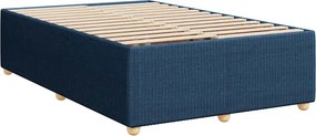 vidaXL Κρεβάτι Boxspring με Στρώμα Μπλε 120x200 εκ. Υφασμάτινο