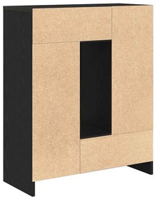 Συρταριέρα με Συρτάρια και Πόρτες Μαύρη βελανιδιά 73x31x90 εκ 861851