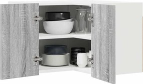 vidaXL Κρεμαστό ντουλάπι Γκρι Σομόνα και Λευκό 57 x 57 x 40 εκ.