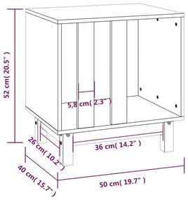 Σπιτάκι Σκύλου Γκρι 50x40x52 εκ. από Μασίφ Ξύλο Πεύκου - Γκρι