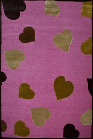 Χαλί Hearts Pink-Brown 160X230cm