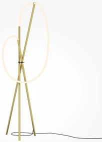 Επιδαπέδιο Φωτιστικό LED 36W Dimmer 162cm Crochet Maytoni-MOD369FL-L36BS3K-Μαύρο-Χρυσό MOD369FL-L36BS3K