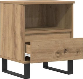 vidaXL Κομοδίνα 2 τεμ. τεχνίτης Δρυς 40 x 35 x 50 εκ από Επεξεργ. Ξύλο
