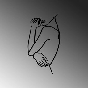 Decorative Metal Wall Accessory Woman 2 Black