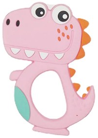 Μασητικό Οδοντοφυΐας Δεινόσαυρος 3 Μηνών+ Pink Silicone