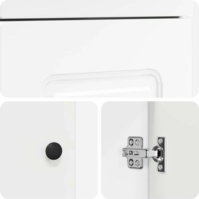 vidaXL Καθρέφτης μπάνιου με νιπτήρα Λευκό 42 x 40 x 84,5 εκ