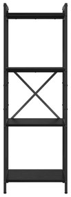vidaXL Βιβλιοθήκη Μαύρη δρυς 40 x 30 x 118 εκ Επεξεργασμένο ξύλο