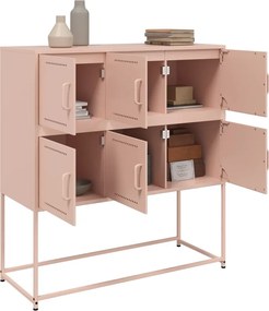 vidaXL Ντουλάπι Ροζ 100,5x39x107 εκ. Ατσάλινο