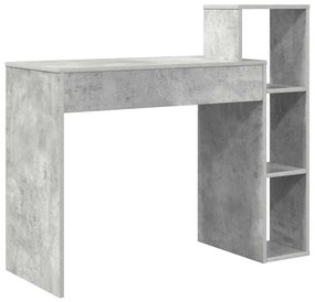 vidaXL Γραφείο Γκρι σκυροδέματος 100 x 40 x 90 cm Επεξεργασμένο ξύλο
