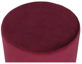 Υποπόδια DKD Home Decor Μπεζ Βουργουνδίας Βελούδο 40 x 40 x 42 cm (x2)