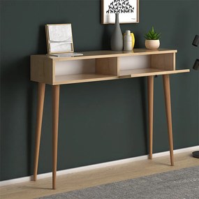 Κονσόλα μελαμίνης Napoli Megapap χρώμα oak 90x29x88εκ. 0127269