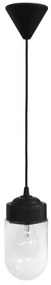 Φωτιστικό Οροφής Slp-650K 11-0253 Βιδωτό Γυαλί Θυέλης Φ10cm 90cm Black Heronia
