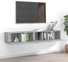 Σετ Επίπλων Τηλεόρασης 2 Τεμαχίων Γκρι Sonoma Επεξεργ. Ξύλο