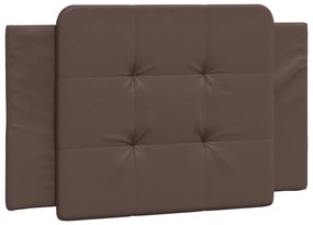 vidaXL Κρεβάτι με Στρώμα Καφέ 90x190 εκ. από Συνθετικό Δέρμα
