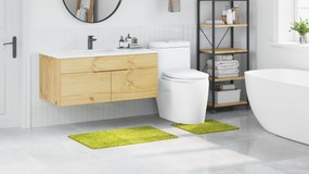 vidaXL Set Πατάκι Μπάνιου 2 Τεμαχίων  Πράσινο Πολυπροπυλένιο Αντιολισθητικό