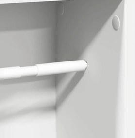 vidaXL Ντουλάπι Μπάνιου με Στήριγμα Ρολού Λευκό 20,5 x 20 x 90 εκ.