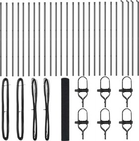 vidaXL Στύλος Περιφράξεων Γκρι 50 x 1 μ (19 x 19 mm πλέγμα)