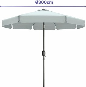Solskjerm Marbueno Λευκό Ø 300 cm