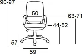 A1180Β Μαυρο/Μαυρο Mesh Πολ/Να Γραφειου