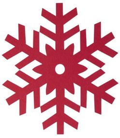 Σουβέρ Felt Snowflake (Σετ 4τμχ) 4Χ(10Χ10) Red Nef-Nef Πολυέστερ