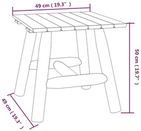 ΤΡΑΠΕΖΑΚΙ ΒΟΗΘΗΤΙΚΟ 49 X 49 X 50 ΕΚ. ΑΠΟ ΜΑΣΙΦ ΞΥΛΟ ΕΡΥΘΡΕΛΑΤΗΣ 363351