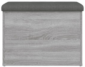 vidaXL Παγκάκι Αποθήκευσης Γκρι Sonoma 62x42x45 εκ. Επεξεργασμένο Ξύλο