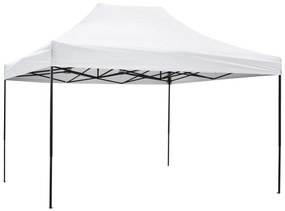 Κιόσκι Gazebo MATTHEW C6311 Πτυσσόμενο Μαύρο Μεταλλικό & Λευκό Ύφασμα 3x4,5x3,10Yμ.