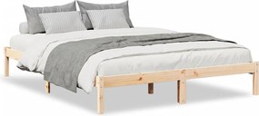 vidaXL Πλαίσιο Κρεβατιού Μακρύ Χωρίς Στρώμα 140x210 εκ Μασίφ Πεύκο