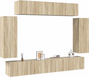 vidaXL Έπιπλα Τηλεόρασης Σετ 6 Τεμαχίων Sonoma Δρυς από Επεξ. Ξύλο