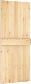 vidaXL Συρόμενη Πόρτα Φυσικό και Λευκό 85 x 210 cm